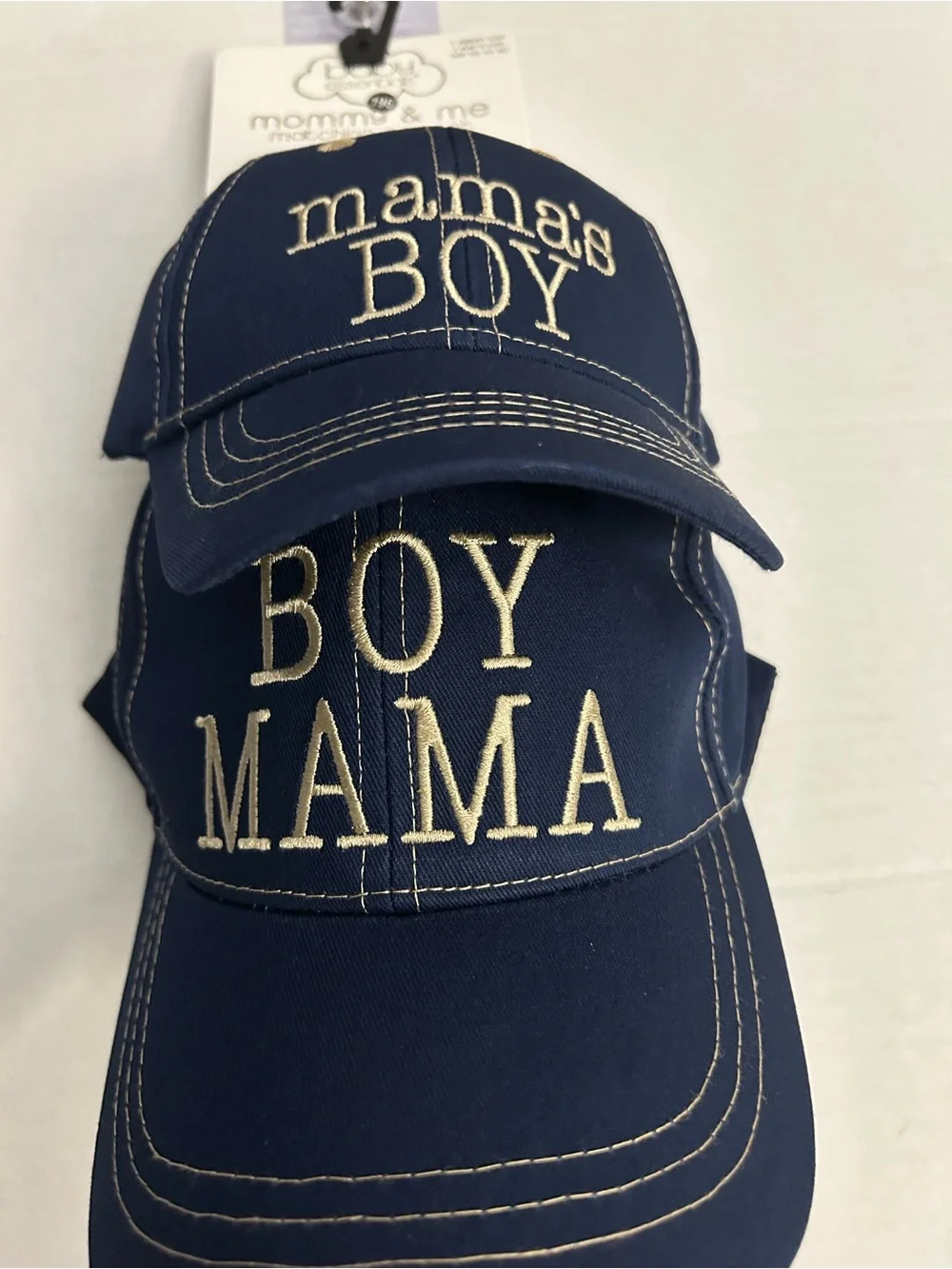 NWT Baby Essentials Boy Mama  Embroidered  Caps